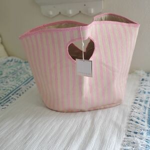 Shiraleah Pink and Cream Striped Tote